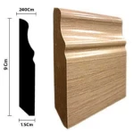 نعلة خشب ملون، طول 240 سم، ارتفاع 9 سم، لون بيج، رقم المنتج 2109