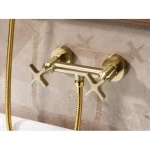 خلاط بانيو، موديل إيسن، لون ذهبي، مقاس 14×16×21 سم