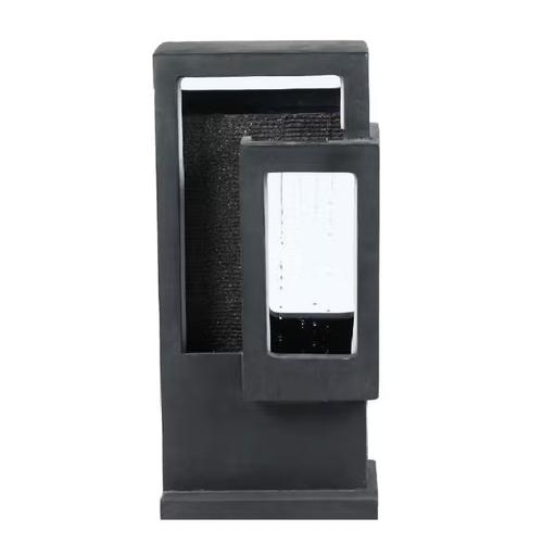 Illuminated Fiber Waterfall 41x91x21 cm Black/White | Zahrat Al Rayyan Establishment WXF2005745