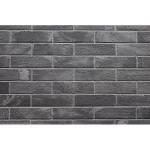 Processed clay tiles Facing Brick, size 63x222 mm, gray color, model R-31043