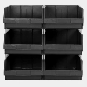 Plastic Storage Box 61x40x22 Cm, 30Kg Capacity, Dark Grey | AL-FURIDI FACTORY FOR PLASTIC INDUSTRIES