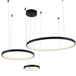 ثريا كريستال 134 وات، تصميم دائري، لون ذهبي