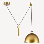 Atos Pendant Light Modern, Dimensions 30 x 30 x 20 cm, Gold Color