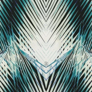 ورق جداري ايطالي تصميم نقشات 10 م×0.70 م لون فيروزي | شركة بالبيد للديكور