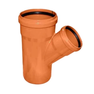 Tee Y Reducer UPVC 6×4 inch, Orange Color | Al-Jawdah Industrial Complex