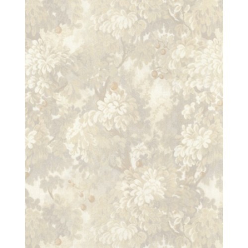 Italian Wallpaper Floral Design Pale Beige, Size 10m x 1.06m | Balbaid Decor Company