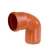 UPVC Elbow 87.5° Size 40 mm, Length 113 mm, Orange Color | Cosmoplast