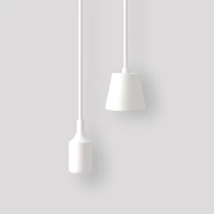 White Hanging Light Single Bulb 40 mm x 96 mm, Cord 1.5 m | YT-57248613