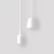 White Hanging Light, Single Bulb, Width 40 mm x Height 96 mm, Cord Length 1.5 m