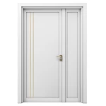 Luxury Wooden Door and a Half, Size 160 × 235 cm, Wooden white Model GMO2