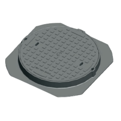 Manhole Cover Ductile Iron 600 mm Circular Shape, 12.5 Tons Load | Saudi Cast Company