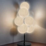 Modern Decorative Lamp with 7 Bulbs, length 55, Width 20 cm, white with Gray Color