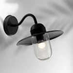 Outdoor Wall Lamp Waterproof, Black Color, Size 38×30×19 cm