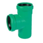 PPR Plastic Tee 87.5° , Size 75 x 110 mm, length 231 mm, green color | Al Mona