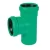 PPR Plastic Tee 87.5° , Size 75 x 110 mm, length 231 mm, green color | Al Mona
