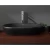 Counter Top Oval Ceramic Washbasin Sizes 40x60 cm, Matt Black