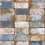 ورق جدران تصميم مودرن مقاس 10م×0,53م، لون ازرق