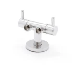 Angle Valve, Two Outlets, Size 1/2 inch, Chrome Color