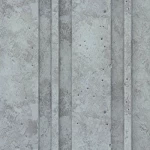 بديل خشب مضلع بي في سي كوري مقاس 12 سم ×2.9 متر لون رمادي فاتح حجري