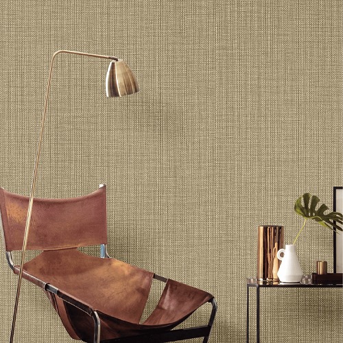 Plain Vinyl Wall Decoration, 15.6m×106cm, Light brown Color 