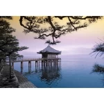 Mural image sea design, size 366cm × 254 cm, blue color