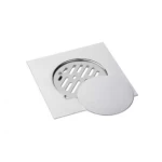 صفاية أرضية، ستانلس ستيل، مقاس 15×15 سم، لون فضى