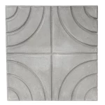 Cement decorative tiles with geometric shapes, size 40x40 cm, thickness 4 cm, gray color | Al-Sarif Company