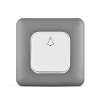 مفتاح جرس مفرد 10 أمبير، لون فضي غامق، 7×7 سم، 250 فولت | سبكترا