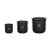 Large Fiberglass Planter, width 52 depth 54 height 54 cm, Black color