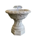 Resistant fiber fountain, beige color, dimensions 50x48x50 cm, model Wxf2106069