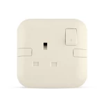 فيش مفرد 13 أمبير مع مفتاح ثنائي القطب ومؤشر ليد، 7×7 سم، لون بيج | سبكترا