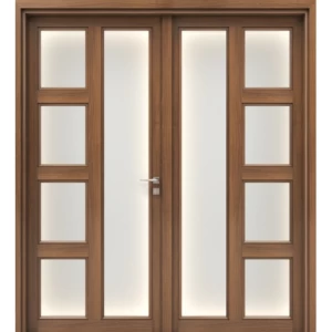 Premium Luxury Wooden Entrance Door Double 220×235 cm 6 cm Thickness Brown | GPR07