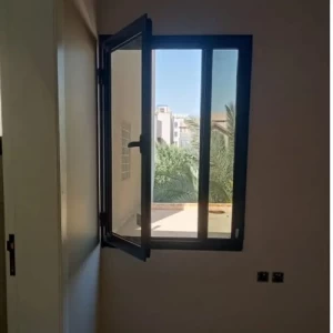 Aluminium Hinged Window Double Glazing 24 mm Thickness, Profile 10.5 cm, 1.5 mm Thickness, Black | Ral Tech Factory