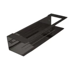 رف دش زجاجي ستانلس ستيل، ابعاد 300x100x65 مم، تيتانيوم لامع 