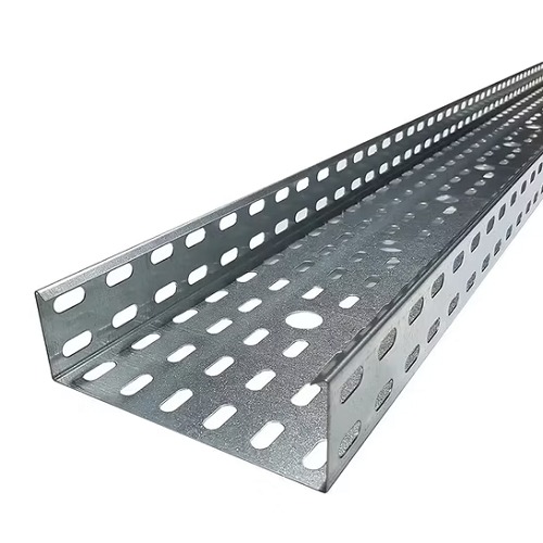 Aluminum Straight Perforated Cable Tray Inside Bend 75mm Height 600mm Width 2.0mm Thickness | Bahra Cables