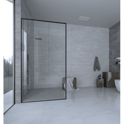 Ceramic Wall Tiles 30x90 cm 10 mm Thick Light Grey Shiny Surface | Saudi Ceramics