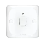 مفتاح جرس مفرد 10 امبير ميرا الفنار مقاس 7×7 سم اللون ابيض 