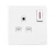 Electrical Switch socket  with switch 2 way LED 13 Amp Alfanar Model  Sidra Size 7x7 Colour White