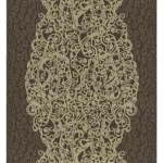 ورق جداري نقشات طول 10 م، عرض 0.70 م، لون بني داكن، موديل 14008