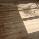 تغطية أرضية SPC، طول 122 سم، عرض 18 سم، لون بنى 