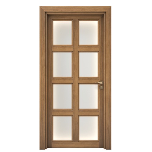 Premium Modern Wooden Door 235x115 cm, 6 cm Thickness, Light Brown | YT-03581644