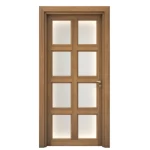 Premium modern wooden door, light brown color, size 235 x 115 cm, thickness 6 cm, model GPR05