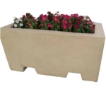 احواض زرع اسمنتية خرسانية طول 120 سم عرض 60 سم ارتفاع 60 سم