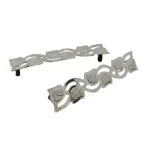 مقبض خزانة مطبخ، لون فضي 