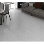 بلاط ارضيات داخلي سماكة 10 مم 60×60 سم، لون رمادي فاتح رخامي | الخزف السعودي