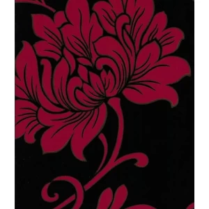 Rose wallpaper, black color size 10 m x 53 cm