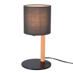 Wooden Table Lamp, 37 cm Height, 18 cm Width, Black Color