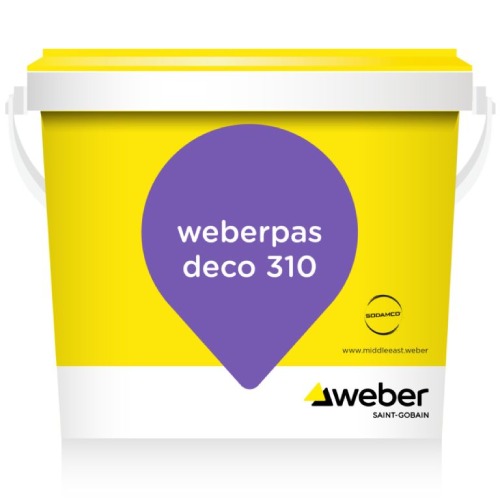 دهان خارجي إسمنتي Weberpas deco 310 جالون 20 كجم، لون عاجي ناعم (J20) | سودامكو -ويبر
