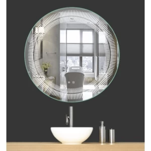 Bathroom LED Round Mirrors Size 70x70 cm | Saudi Ceramics