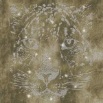 Patterned wallpaper, length 10 m, width 0.70 m, olive beige color, model 13061